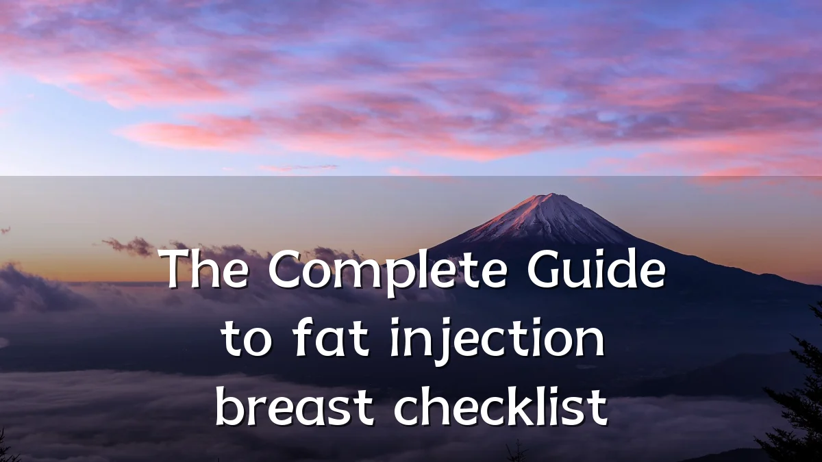 The Complete Guide to fat injection breast checklist