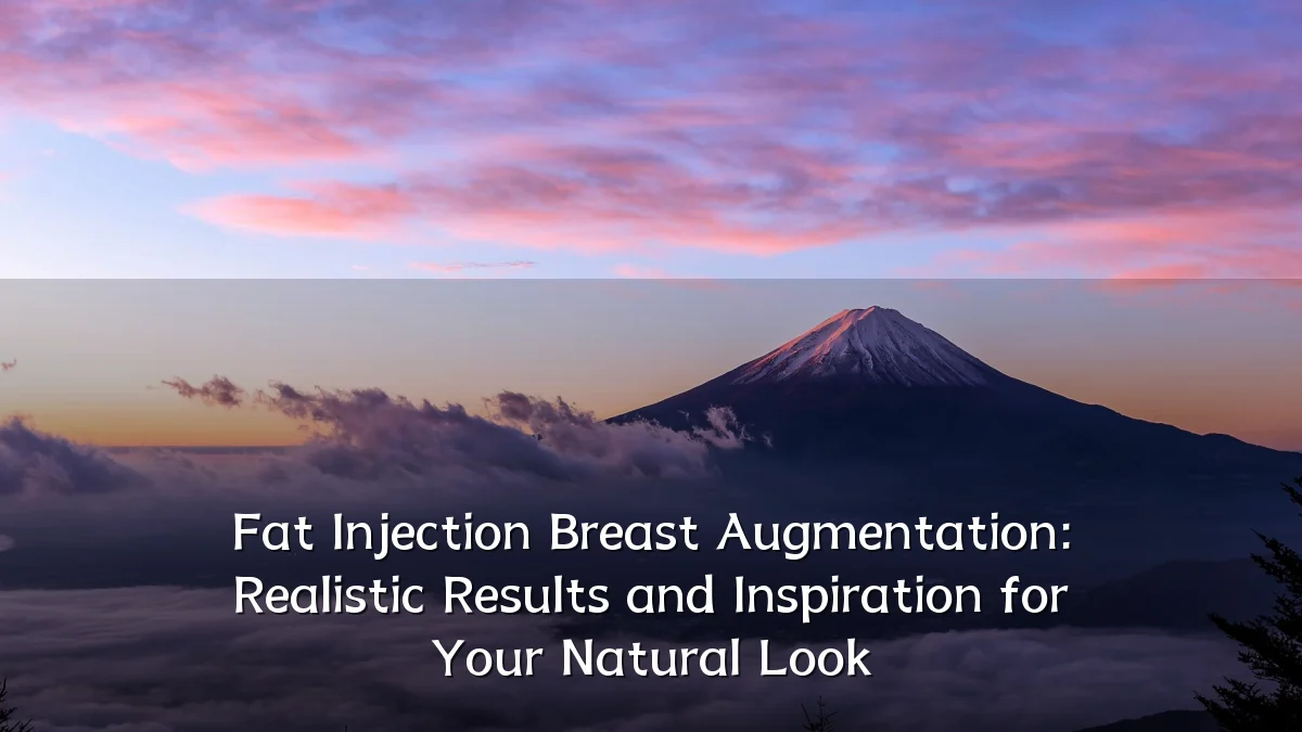Fat Injection Breast Augmentation: Realistic Results and Inspiration for Your Natural Look