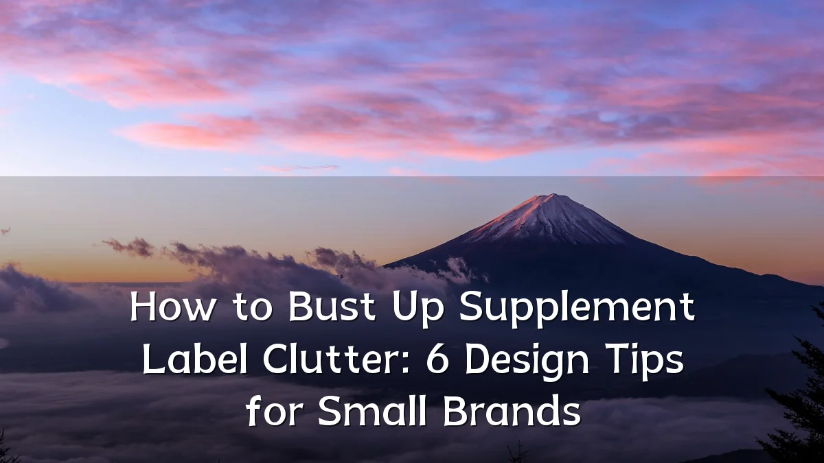 How to Bust Up Supplement Label Clutter: 6 Design Tips for Small Brands