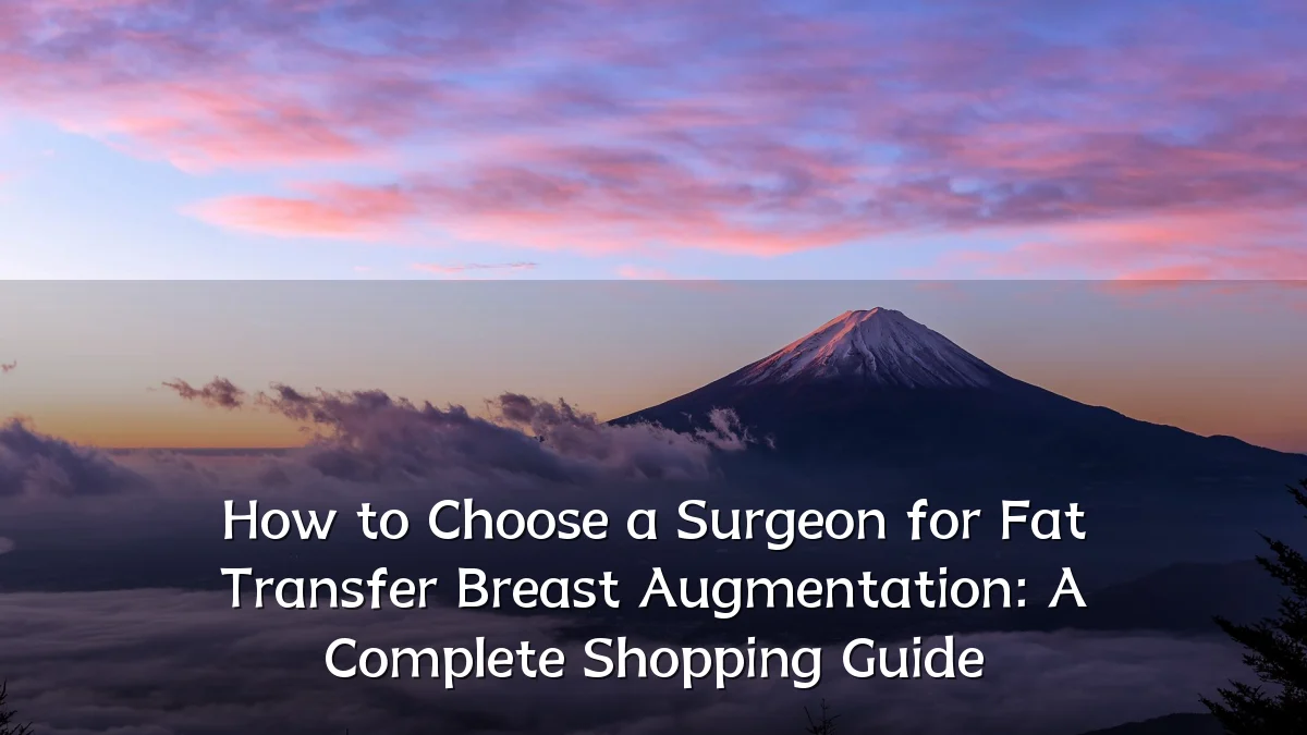 How to Choose a Surgeon for Fat Transfer Breast Augmentation: A Complete Shopping Guide