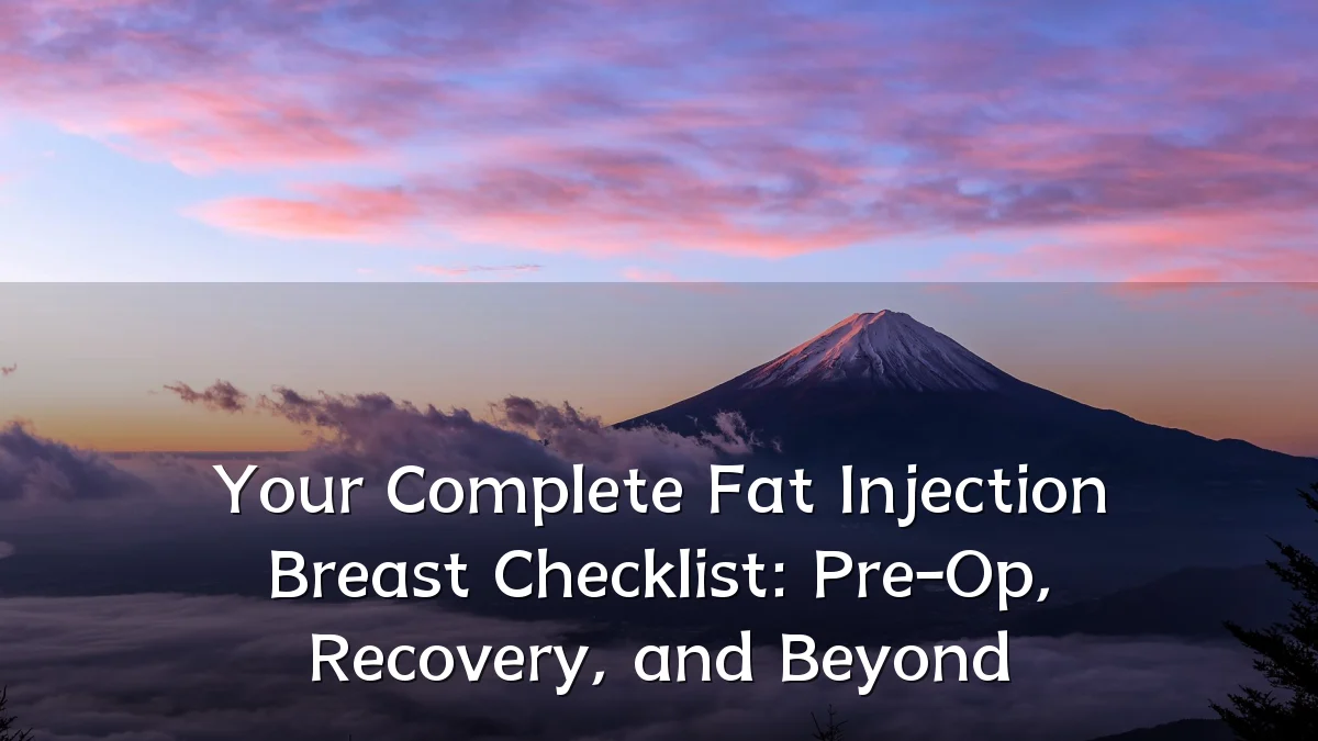 Your Complete Fat Injection Breast Checklist: Pre-Op, Recovery, and Beyond